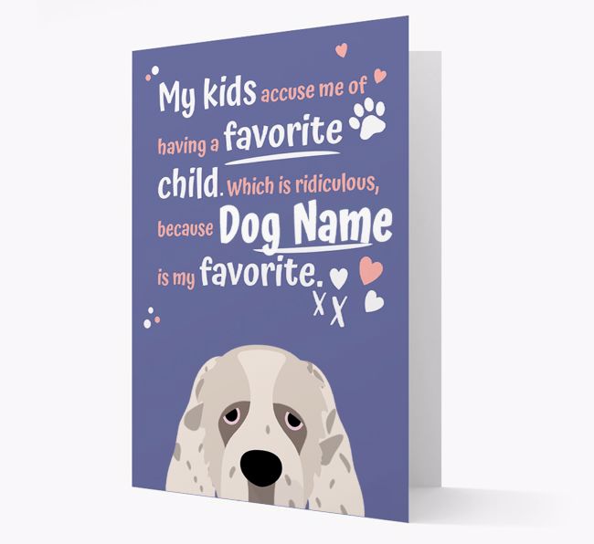 'Favorite Child' - Personalized {breedFullName} Card 